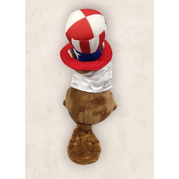 BUC-EE'S PLUSH BEAVER UNCLE SAM FOURTH of JULY 4th USA PATRIOTIC STUFFED ANIMAL - Picture 3 of 5